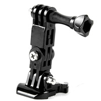 Adaptateur universel en forme de J moulé par injection pour caméra sportive avec vis longue intégrée et anneau lumineux pour selfie