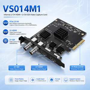 Scheda di acquisizione video PCIe a <span class=keywords><strong>4</strong></span> canali, <span class=keywords><strong>2</strong></span> porte <span class=keywords><strong>HDMI</strong></span> 4K, <span class=keywords><strong>2</strong></span> porte SDI 1080P 60Hz, scheda grabber interna PCIe <span class=keywords><strong>2</strong></span>.0 X4 per PC live - Product Image 1