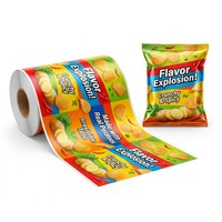 Film d'emballage automatique laminé BOPP/VMCPP imprimé sur mesure, qualité alimentaire, pour chips, snacks, bonbons, MOQ 100 kg, fournisseur d'usine