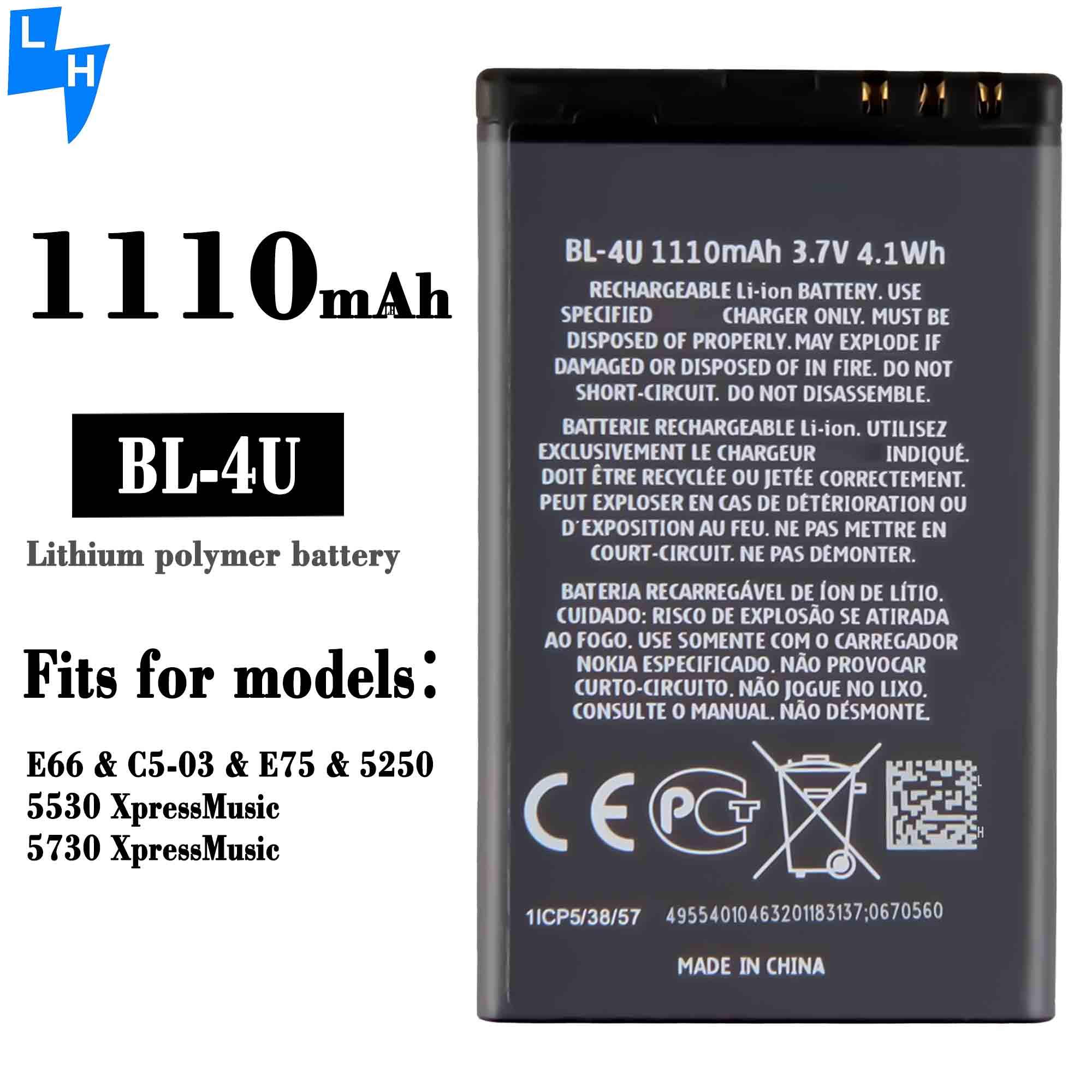 Original Mobile Phone Battery for Nokia Custom Brand 1110mAh