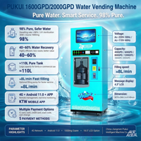 Distributeur d'eau RO en libre-service 24h/24, paiement par pièces, billets et cartes IC, distributeur d'eau purifiée commercial pour la communauté