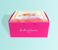 2025 nouvelle tendance de haute qualité rose beignets boîte impression personnalisée Cookie gâteau papier boîte couleurs emballage