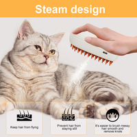Nouvelle Brosse de Toilettage Portable pour Animaux de Compagnie avec Pulvérisateur, en ABS et TPR, Anti-Statique, Peigne Vapeur pour Chats et Chiens, Soin Lissant des Poils