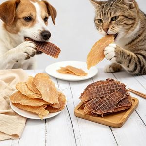 Snacks para Perros y Gatos, Rebanadas de Pollo y Pato, 100% Sin Aditivos, Alto Contenido de Proteínas, Limpian los Dientes, Venta al Por Mayor de Fábrica, Personalizables - Product Image 1