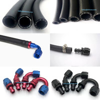 Tuyau de raccordement tressé en caoutchouc NBR/CPE à couverture lisse AN4 AN6 AN8 AN10 AN12, à fixation rapide, pour lubrifiants E85 – Approvisionnement direct usine