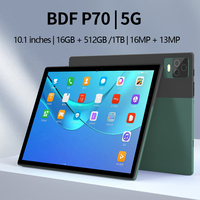 P70 5G Double Sim Android 10 Tablette PC 10 Pouces 12GB 512GB Pad Deca Coe GPS Google Play Avec BT