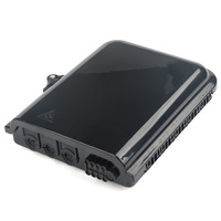 Kotak Distribusi Serat Optik Mini 8 Core SC, Terpasang di Dinding, 3 Inlet PLC Splitter FTTH FTTB FTTX Hitam Putih FDB-8E+1