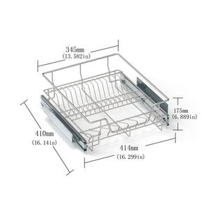 Moderno y Ecológico Escurridor de Platos Extraíble Tipo Cajón para Armario, con Riel Deslizante Independiente y Cesta para Ollas - Product Image 5