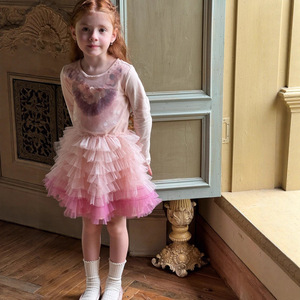 Vestido de Princesa con Lentejuelas y Malla <span class=keywords><strong>TUTU</strong></span> de Manga Larga para Niñas, Colección Otoño 25 de Orange Music, Hecho a Mano, Falda de Pastel de Cumpleaños, Poliéster y Algodón - Product Image 1