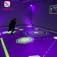 Parc d'attractions Funspace, projecteur holographique interactif au sol, jeux interactifs, système de projection