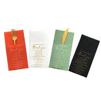 Serviettes de luxe personnalisées avec logo Couleur Airlaid Poche Serviette de table Serviette de mariage en lin