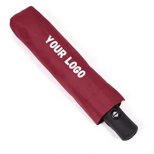 Factory Custom 8K 3Fold Automatic Affordable <b>Windproof</b> Extra Large Pongee <b>Umbrella</b> for Business LOGO, Rain and Sun Protection - Product Image 2