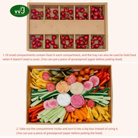 VVG Écologique 8/10 Grilles Pique-Nique Fête Pâturage Fantaisie Cookie Papier Kraft Dessert Traiteur Boîte Avec Séparateurs