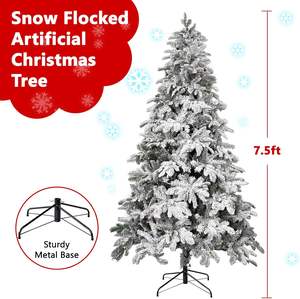 Vente en gros d'arbres de Noël décorés à assembler soi-même, arbres de Noël floqués de neige de qualité supérieure avec base en métal épaisse - Product Image 3