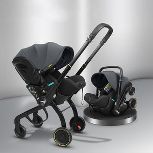 Poussette bébé multifonctionnelle de luxe 3-en-1 de haute qualité, pliable facilement, avec fonction de lit de transport et de poussette à pousser - Product Image 4
