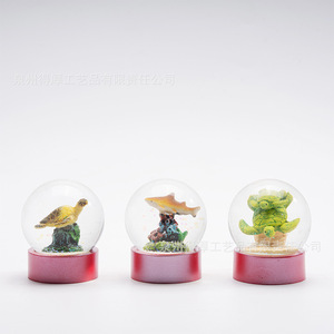 Custom Made Resin <b>Crystal</b> Ball Ornaments Miniature Globe Decorative <b>Animal</b> Figurines Handmade Gift Birthday Decoration - Product Image 1
