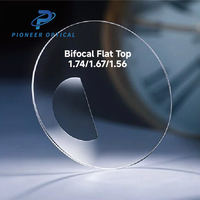 Lentilles de lunettes photochromiques bifocales Pioneer Optical 1.499 1.56 à dessus plat fini, en CR39 HMC, pour lunettes de vue