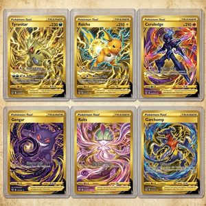Carte de collection Pokémon en métal gravée au laser, carte à collectionner Pikachu Charizard, jouet de présentation pour salle de jeux, cadeau - Product Image 6