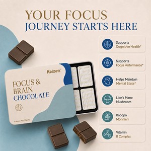 <span class=keywords><strong>Barre</strong></span> de chocolat Kelaen Focus and Brain, complément alimentaire, 8 pièces, 96g, pour l'apprentissage et le travail - Product Image 2