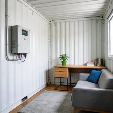 Solar-Powered 40ft Steel Container House Sandwich Panel Design for ...