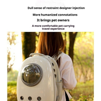 Sac à dos pour chat respirant en forme de capsule spatiale, coque rigide en PC imperméable, transporteur portable pour animaux de compagnie avec fenêtre bulle pour les voyages en extérieur