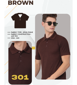 Durable Spun Pique Fabric T Shirt For Men 240 GSM Air <b>Tex</b> Construction Soft Breathable Comfortable Casual Tee - Product Image 4