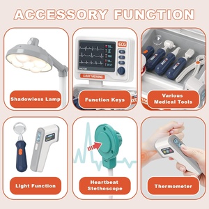 Juego de 26 Piezas de Juguetes Educativos de Plástico para Niños, Carrito Médico de <span class=keywords><strong>Doctor</strong></span> y Dentista - Product Image 2
