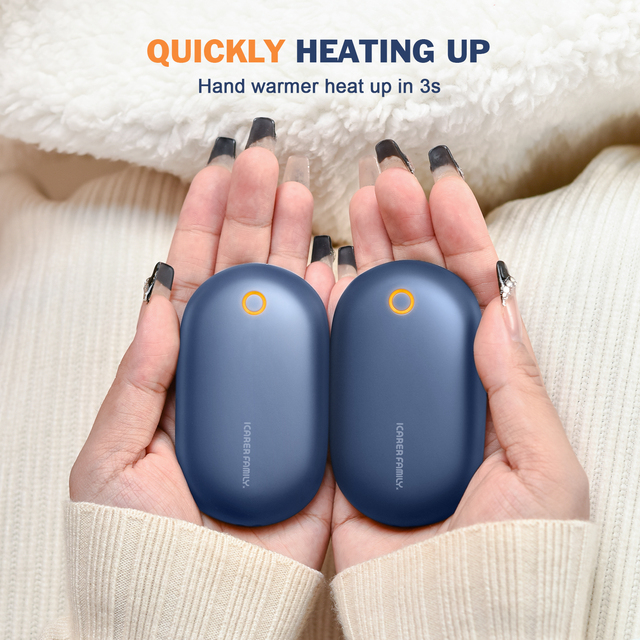 OEM Portable Electric Hand Warmer Mini Heater 3 Levels Magnetic 2 in 1 Pocket Size for Office School Outdoor Winter Use