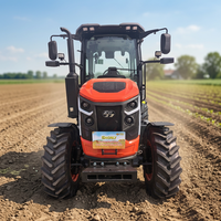 Tracteur agricole chinois 75 CV avec pelle rétrocaveuse et chargeur frontal