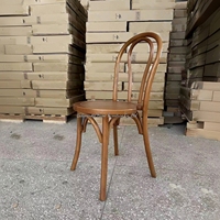 Chaise de salle à manger commerciale en bois courbé avec cadre en bois massif pour événement de noce moderne noire
