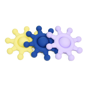 Bánh Lái Hình Tròn Logo Tùy Chỉnh Vòng Silicon Không Chứa Bpa Đồ Chơi Mọc Răng Nhẹ Nhàng Cho Bé Đồ Chơi Gặm Nướu Bằng Gỗ Cho Trẻ Sơ Sinh - Product Image 2