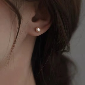 Orecchini Pendenti con Perle d'Acqua Dolce Placcati Argento Ipoallergenici <span class=keywords><strong>Gioielli</strong></span> Minimalisti alla Moda JOYE EAR-0102 per Donne Regalo per Feste - Product Image 4