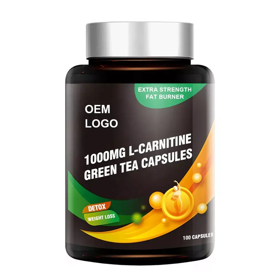 Private Label Detox And Cleanse 1000mg L-carnitine With Green Tea Weight Loss Soft Capsules