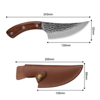 Couteau de boucher japonais forgé à la main, couteau de Chef Viking de cuisine, couperet à viande, couteau à désosser