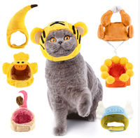 Chapeau de costume amusant pour animaux de compagnie, couvre-chef de dessin animé pour chats et petits chiens, accessoires de photomaton pour animaux, accessoires mignons pour habiller les animaux