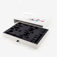 Boîtes cadeaux découpées sur mesure avec logo, tiroirs coulissants antichoc, emballage en carton et mousse EPE haute densité, insert en mousse EVA