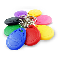 Kartu pintar penanda kunci tanpa kontak, 125KHz EM ID jarak dekat RFID, kontrol akses Keyfob ABS, sistem kunci kehadiran pintu, kartu pintar