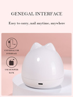 Offre Spéciale mignon et efficace 24W UV LED lampe pour ongles sèche-ongles Double lumière lampe à ongles pour Gel vernis câble USB