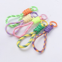 TOLKA Huayang – Cordon de téléphone portable noué, tissé à la main, assorti aux couleurs, court, créatif, avec porte-clés détachable anti-perte