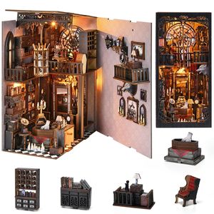 Nuevo Producto Más Vendido Transfronterizo: Sujetalibros <span class=keywords><strong>de</strong></span> Madera Mágico <span class=keywords><strong>de</strong></span> la Familia Oscura, Modelo <span class=keywords><strong>de</strong></span> Adorno <span class=keywords><strong>de</strong></span> Bloques <span class=keywords><strong>de</strong></span> Construcción Ensamblado a Mano, Regalo - Product Image 5
