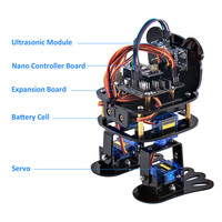LAFVIN para Kit de Robot Panda de 4 Grados de Libertad para Bricolaje, Kit de Robot Programable para Bailar, Compatible con Nano, Control por Aplicación Android para Kit Arduino