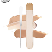 Spatule de maquillage en acier inoxydable de haute qualité fond de teint liquide spatule Nail Art Pigment cosmétique mélange grattoir avec pochette