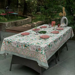 Firdous-e-Khushiyan <b>TABLE</b> <b>CLOTH</b> natural Style Floral Print Home Decoration Wedding Garden <b>Party</b> <b>Table</b> Runner Placemat - Product Image 1