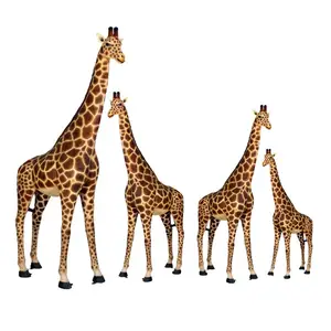 Klantenontwerp Levensgrote Fiberglas Giraffe Standbeeld Hars Giraffe Standbeeld Te Koop