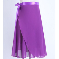 Filles Femmes Sheer Wrap Jupe Ballet Jupe Belly Dance Wrap Jupe Chiffon Ballet Dancewear