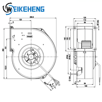 Ventilateur d'extraction électrique G2E180-EH03-01 230VAC en aluminium haute pression pour purification d'air et refroidissement, idéal pour soufflante d'usine