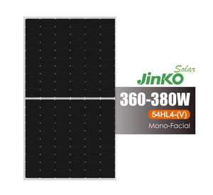 Pour les panneaux solaires monocristallins <span class=keywords><strong>Jinko</strong></span> Tiger N-Type 360-380W avec 60TR 365W 370W <span class=keywords><strong>375W</strong></span> facettes 360W 380W demi-cellule et type PERC - Product Image 1