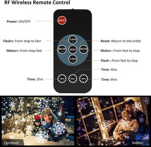 Luz LED de Copo de Nieve para Exteriores, IP65, Decoración Navideña para Jardín y Césped, Luz de Proyección con Control Remoto - Product Image 5