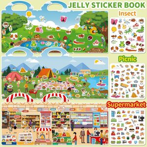Libro de Pegatinas Reutilizables para Niños Pequeños de 3 a 6 Años, Libros de Pegatinas de Gelatina para Niños Pequeños, Juguetes de Actividades con Pegatinas de Viaje para Niñas y Niños - Product Image 3