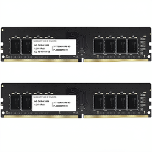 Timetec 16GB (2x8GB) <b>DDR4</b> 2666MHz Unbuffered Non-ECC 1.2V CL19 1Rx8 Single Rank 288-Pin UDIMM Desktop RAM Module - Product Image 1
